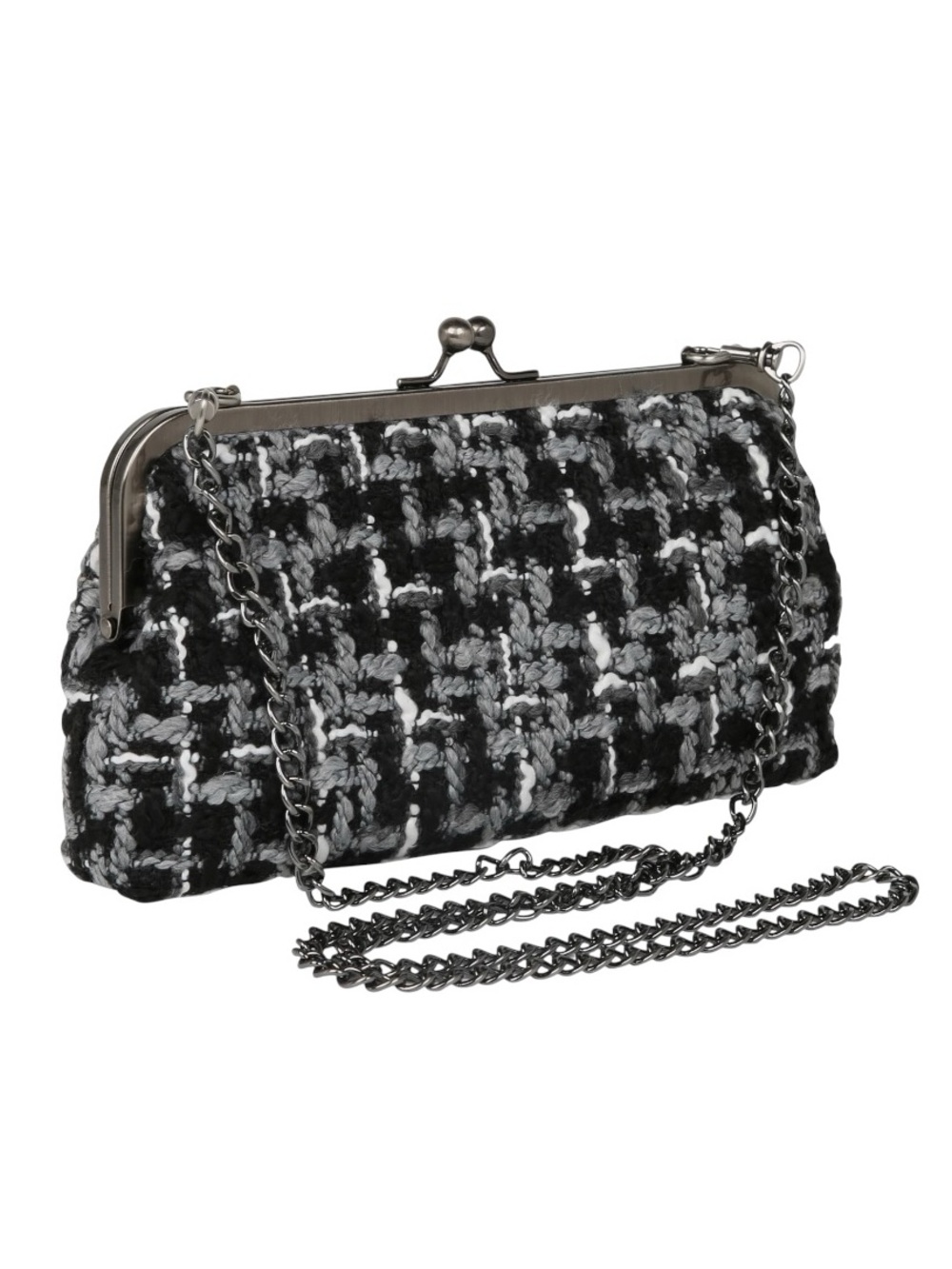 Patricia Nash Potenaz Kisslock Tweed Stitched Shoulder Bag NWT